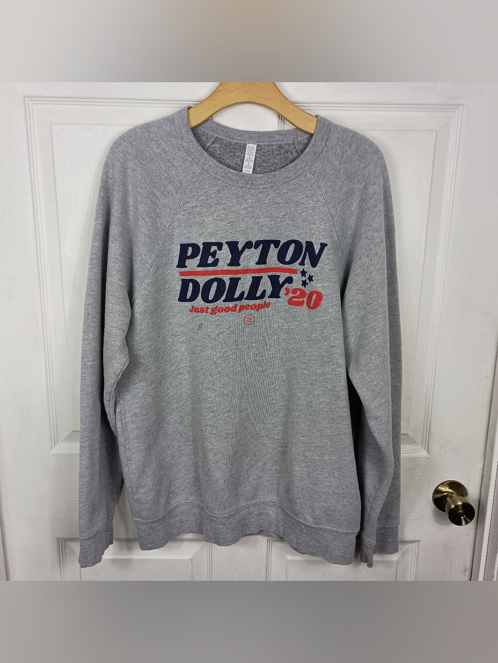 Peyton Manning Dolly Parton Sweatshirt Mens XL Gray Just Good People Campaign TN